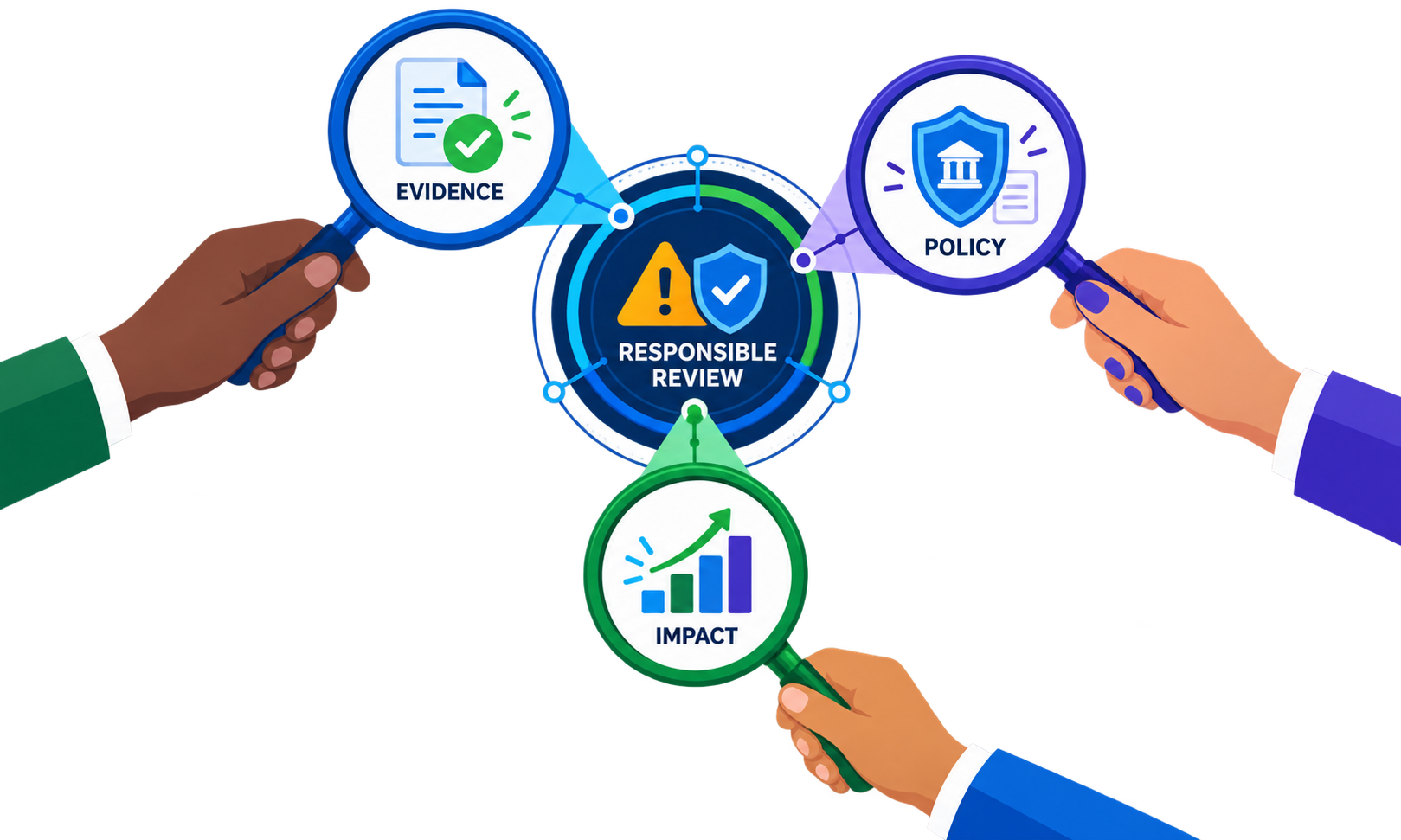 Responsible AI review across evidence, policy, and impact